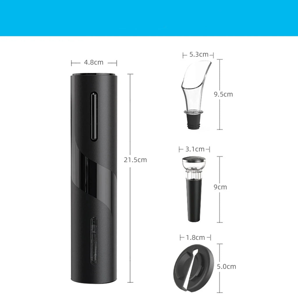 VinoMaster™ Electric Wine Opener – One-Touch Automatic Corkscrew with USB Charging & Foil Cutter